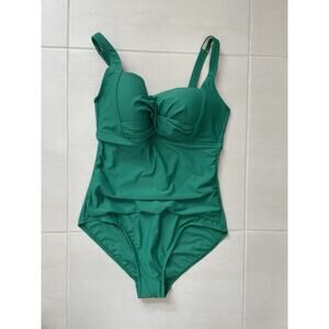 Kona Sol Swim One Piece Swimsuit Shirred Swimwear Beach Summer
